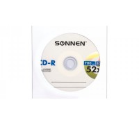 Диск CD-R SONNEN, 700 Mb, 52x, бумажный конверт (25 шт)