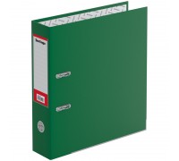 Папка-регистратор 70 мм, зеленая Berlingo "Mega Top" с карманом, метал. окантовка