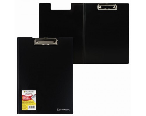 Папка-планшет А4, черный BRAUBERG "Contract" пластик