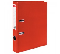 Папка-регистратор 50 мм, красная Brauberg с карманом, метал. окантовка