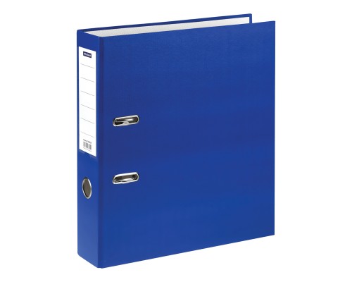 Папка-регистратор 75 мм, синяя OfficeSpace с карманом