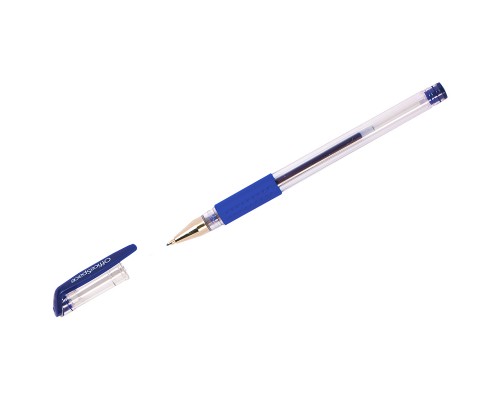 Ручка гелевая синяя 0,5 мм  OfficeSpace грип