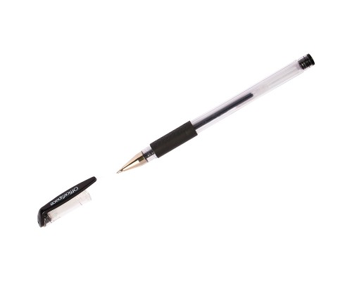 Ручка гелевая черная 0,5 мм OfficeSpace грип