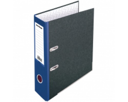 Папка-регистратор 70 мм, мрамор синий корешок Berlingo "Standard", с карманом, метал. окантовка