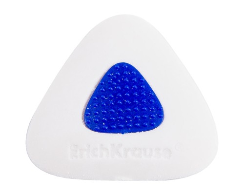 Ластик 36х36х8 мм, белый Erich Krause "Smart Mini", треугольный, термопластичная резина, пластик. де