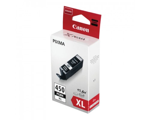 Картридж струйный CANON (PGI-450PGBK XL) PIXMA MX724/924/iX6840, черный пигментный, оригинальный, ре