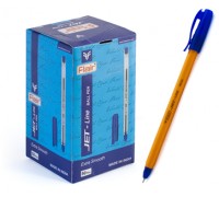 Ручка шар. синяя 0,7 мм, Flair JET-LINE ORANGE оранжевый корпус