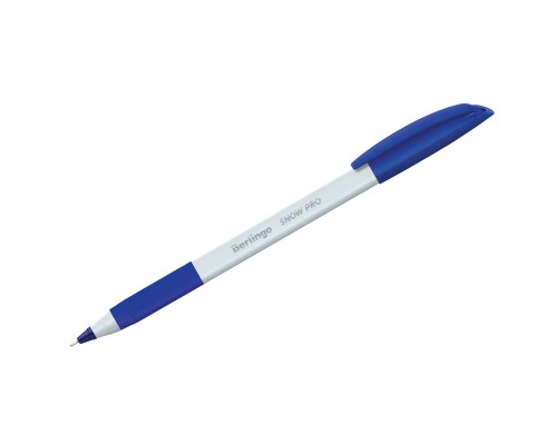 Ручка шар. синяя 0,7 мм, Berlingo "Triangle Snow Pro" маслянная, грип, трехгранная