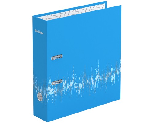 Папка-регистратор 70 мм, голубая неон Berlingo "Neon" ламинированная