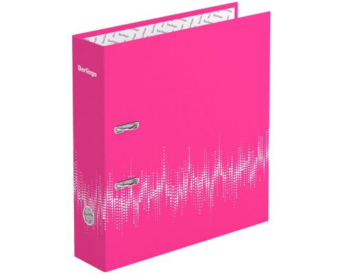 Папка-регистратор 70 мм, розовая неон Berlingo "Neon" ламинированная