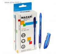 Ручка шар. синяя 0,7 мм, Mazari Torino маслянна с грипом