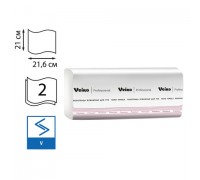 Полотенца бумажные лист. VEIRO Premium (Система H3) 2 слойн., 200л/пач, 21х21,6 см, белые