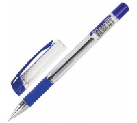 Ручка шар. синяя 0,7 мм, Brauberg "Active"  масляная с грипом, корпус прозрачный